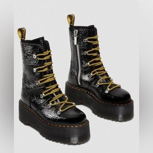 Dr. Martens Ghilana Black Patent Leather Boots